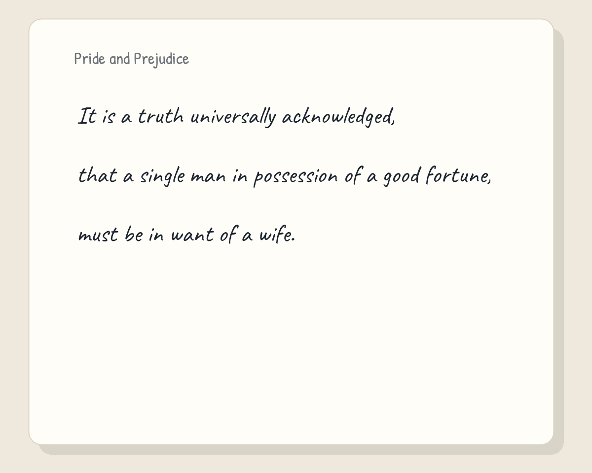 Cursive Handwriting Generator example showing pride and prejudice