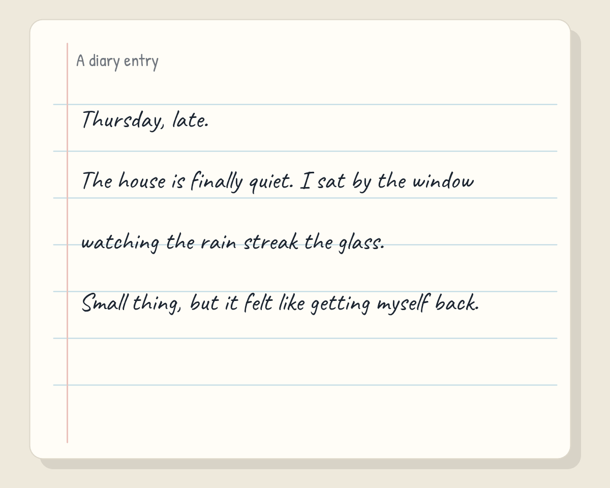 Realistic Handwriting Generator example showing a diary entry
