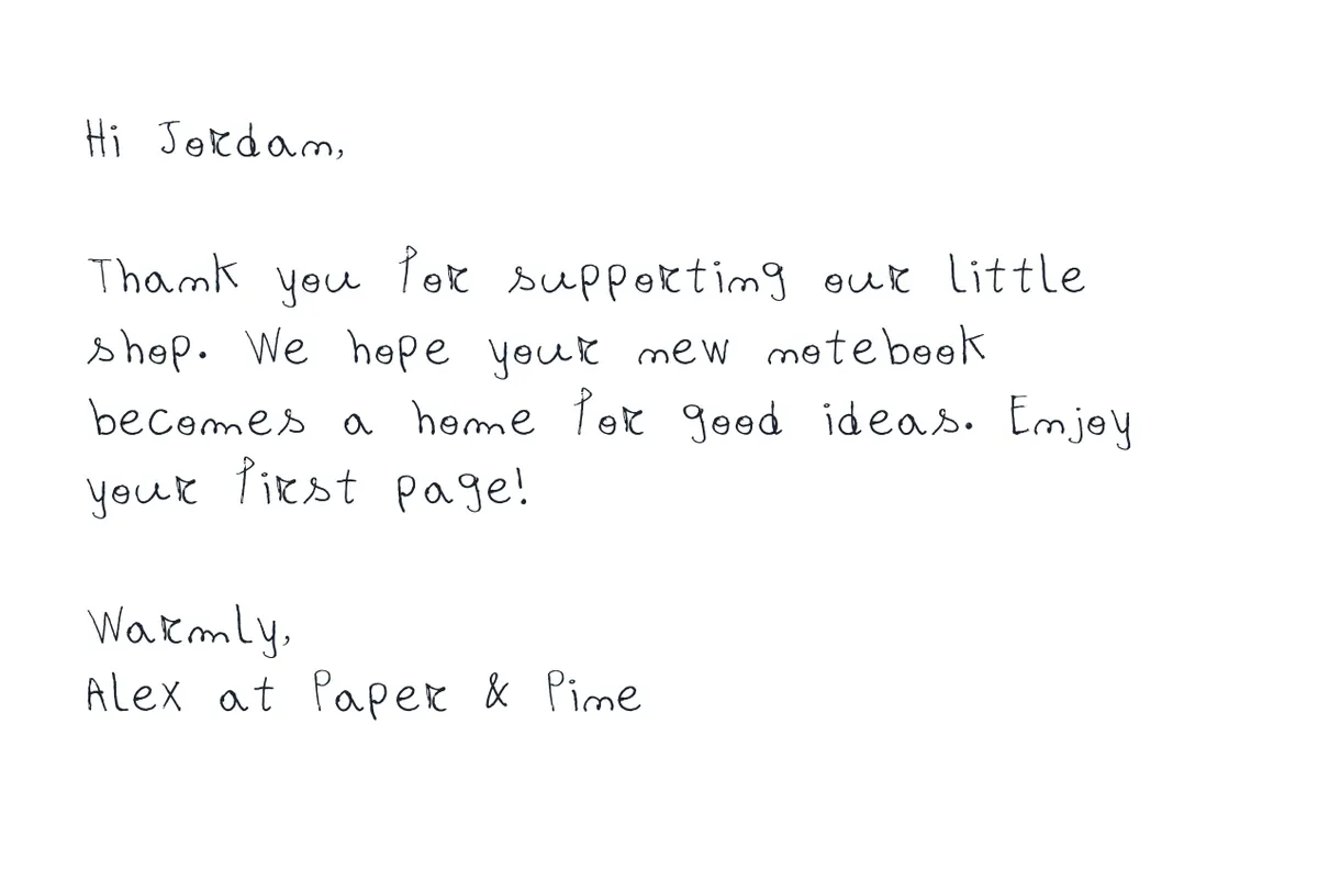 Paper Letters · Exclusive · 6×4 in landscape (152.4 × 101.6 mm)
